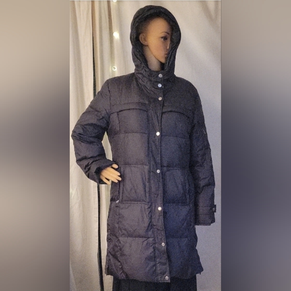 Hawke & Co Gray Puffer Jacket Almost Knee Lenght
